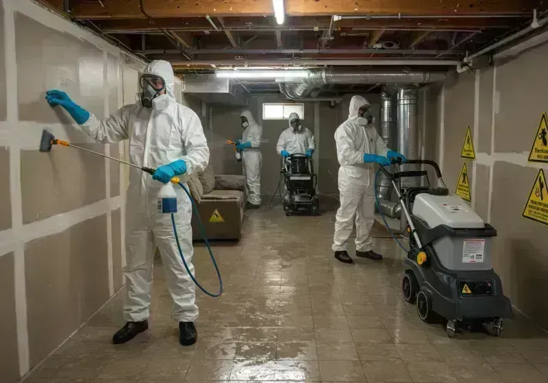 Basement Moisture Removal and Structural Drying process in Leslie County, KY